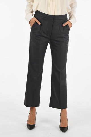 wool regular fit capri pants