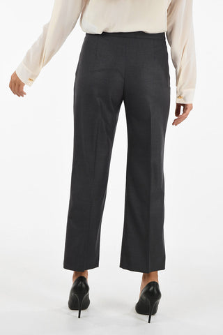 wool regular fit capri pants
