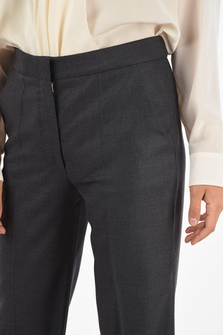 wool regular fit capri pants