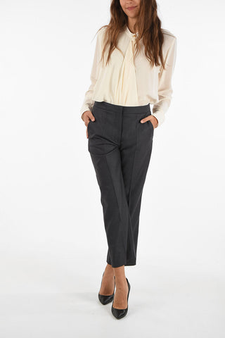 wool regular fit capri pants