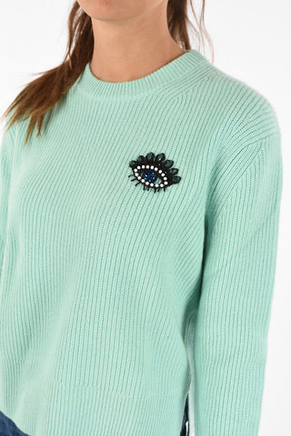 Cashmere Sweater with Jewel Detail