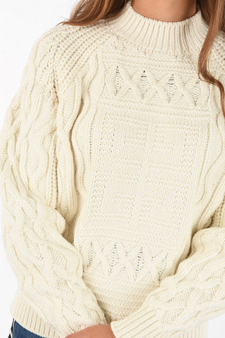 Crewneck Aran Sweater