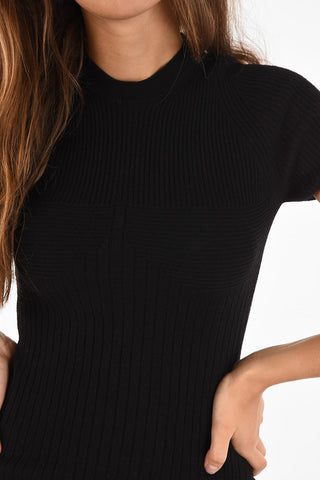 tubino mini in maglia a costine