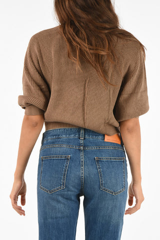 rhinestone embellished crew-neck sweater
