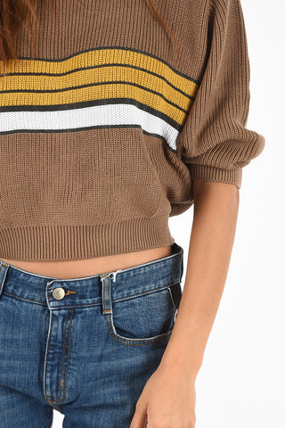 rhinestone embellished crew-neck sweater