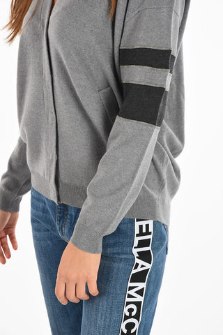 cardigan in cashmere con strass