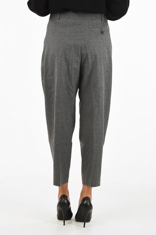 High-waist capri pants