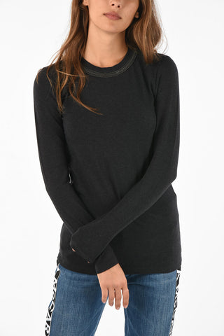 Crewneck T-shirt with Strass