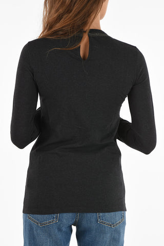 Crewneck T-shirt with Strass