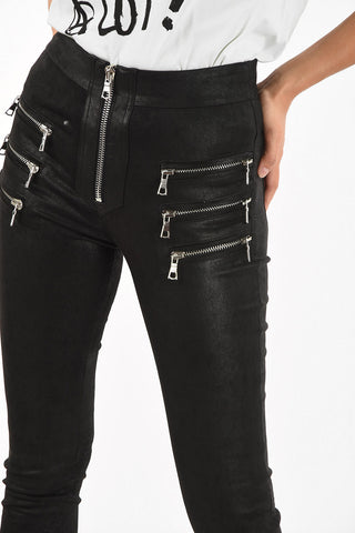 pantalone in pelle scamosciata