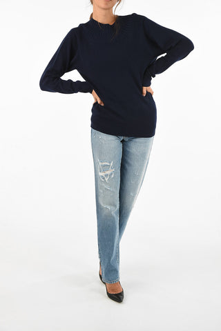 maglia scollatura profonda sul dietro in cashmere