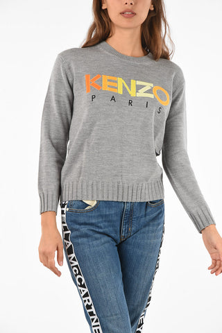 embroidered crew-neck sweater