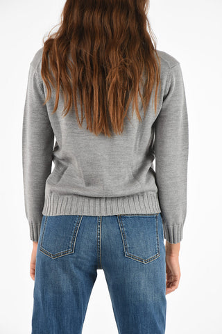 embroidered crew-neck sweater