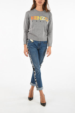embroidered crew-neck sweater