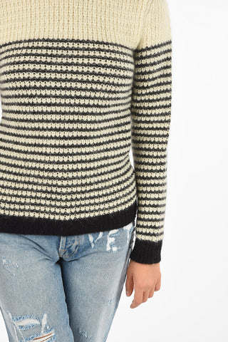 awning striped crew-neck sweater