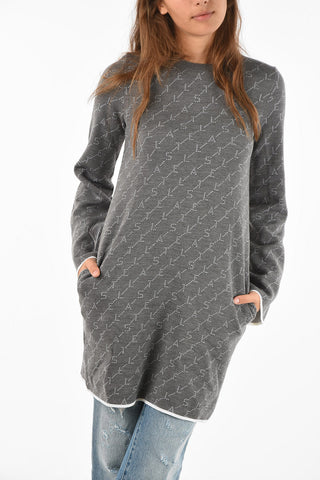 all over logo mini dress