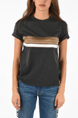 rhinestone embellished t-shirt