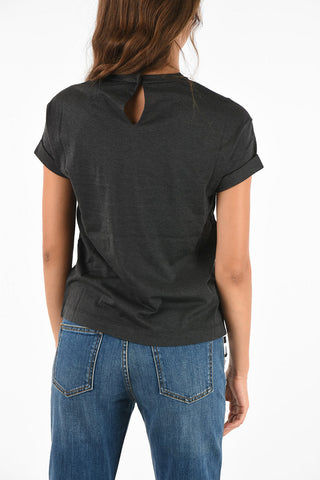 rhinestone embellished t-shirt