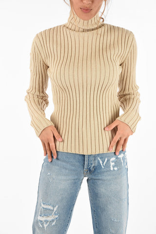 ribbed turtle-neck sweater