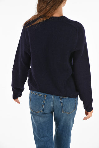 aran crew-neck sweater