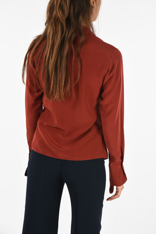 Draped Silk Blouse