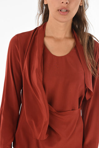 Draped Silk Blouse