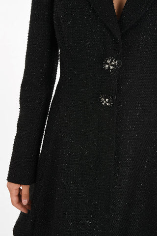 glittered chesterfield coat