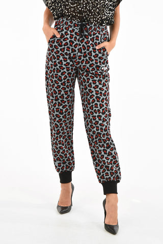 Cheetah-print jogger pants