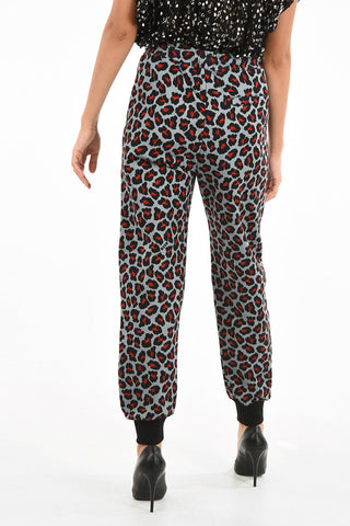 Cheetah-print jogger pants