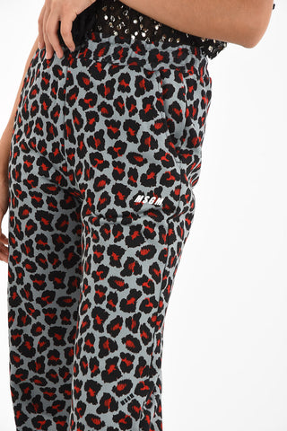 Cheetah-print jogger pants
