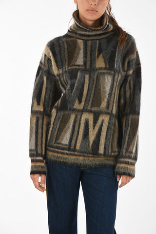 fuzzy turtle-neck sweater