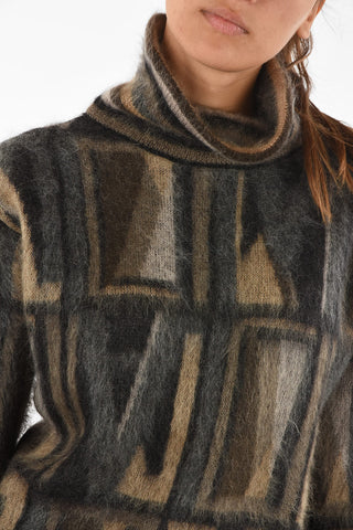 fuzzy turtle-neck sweater