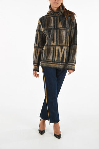 fuzzy turtle-neck sweater