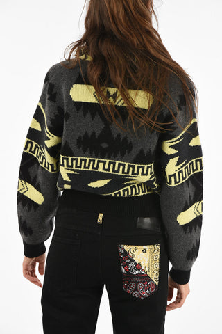 cardigan icon jacquard cardi crop