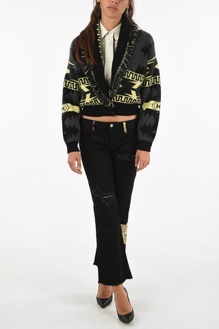 cardigan icon jacquard cardi crop
