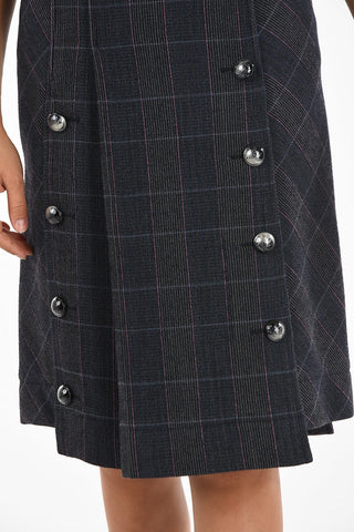 plaid knee lenght Skirt