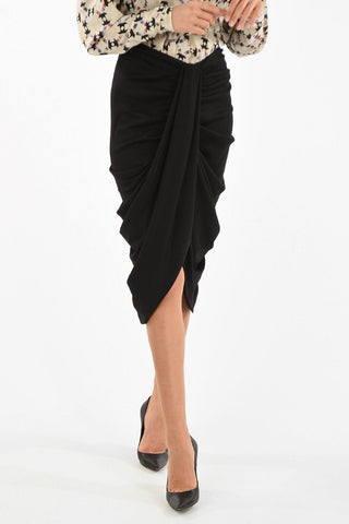 DATISCA knee lenght draped skirt