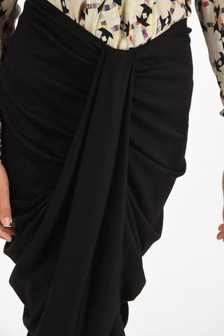 DATISCA knee lenght draped skirt