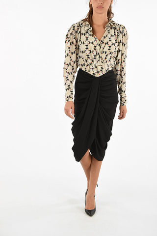 DATISCA knee lenght draped skirt