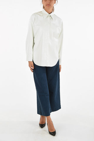 crocodile-print blouse