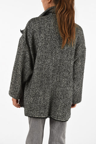 ETOLIE hopsack cape