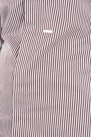 unbalanced striped blouse