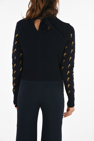 Embroidered Crewneck Sweater