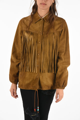 Fringed AYUMI suede leather jacket