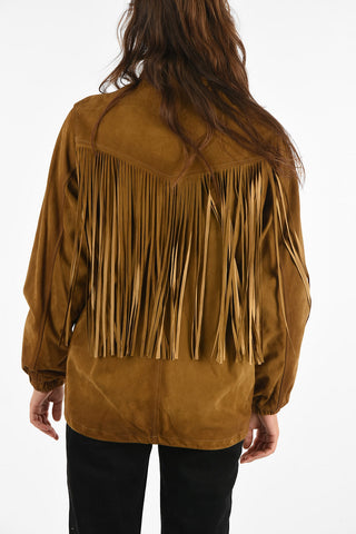 Fringed AYUMI suede leather jacket