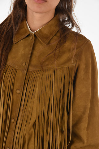 Fringed AYUMI suede leather jacket