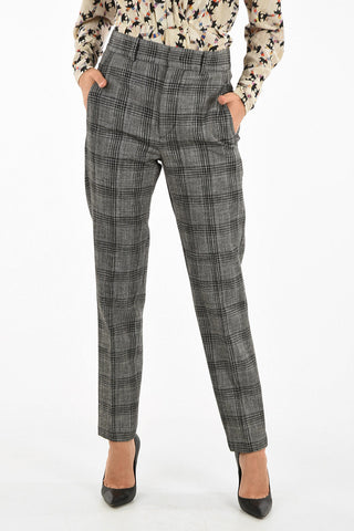 Pantalone SONNEL plaid a vita alta