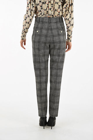 Pantalone SONNEL plaid a vita alta