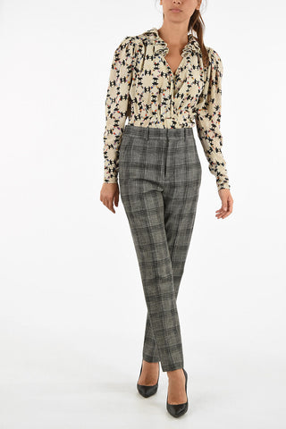 Pantalone SONNEL plaid a vita alta