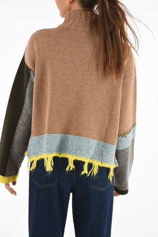 Argyle turtle-neck sweater